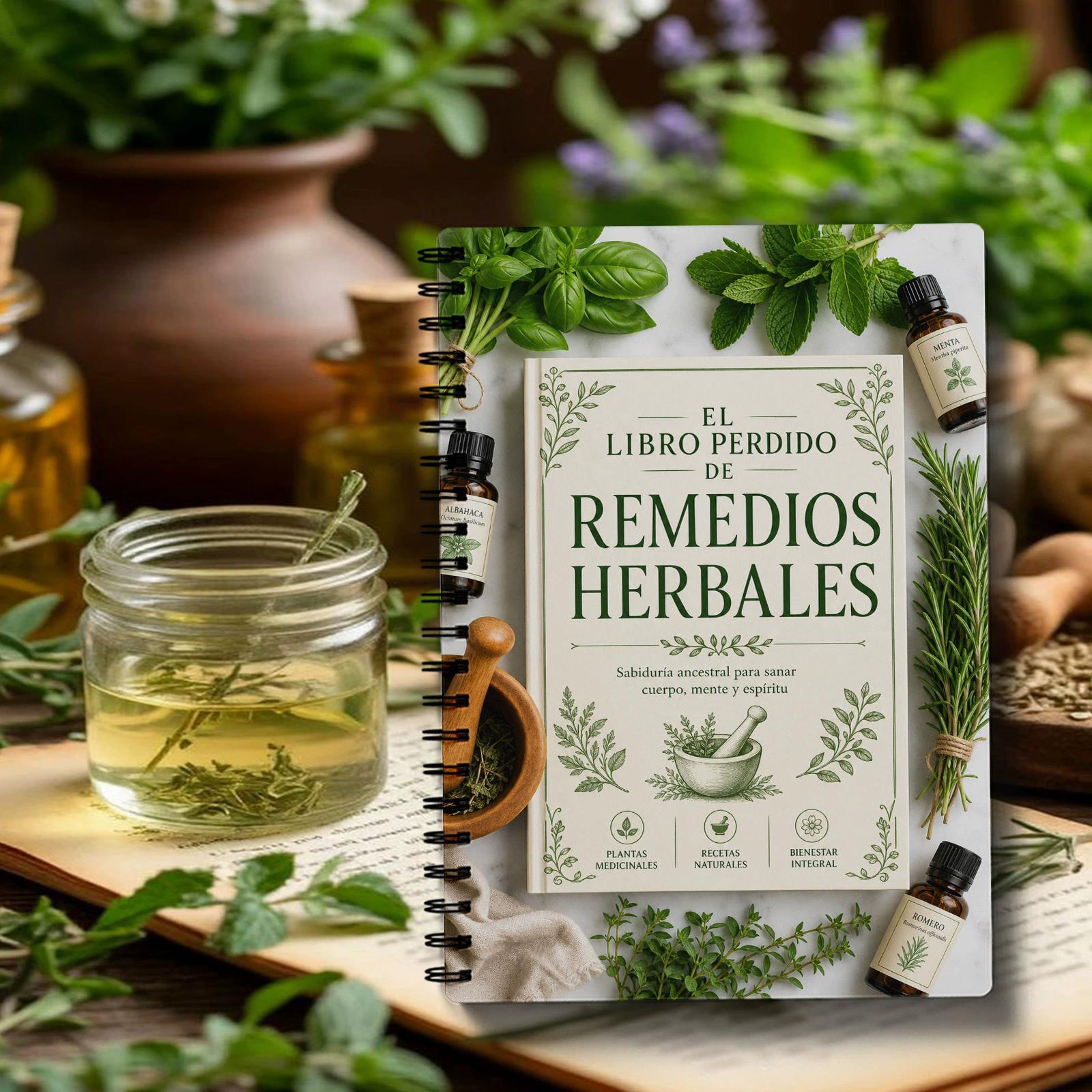 엘 리브로 페르디도 스파이럴 노트북 - 허브 요법 프린 - Herbal Wellness Recipes 리뷰 및 가격