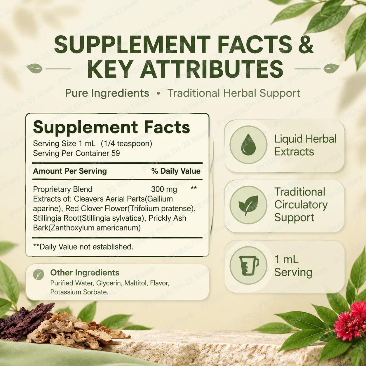 림프 배농액, 전통적인 순환 및 면역 기능 강화를 위한 - Herbal Wellness Products 리뷰 및 가격